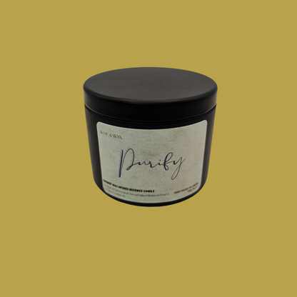 PURIFY | Coconut Wax Infused Beeswax Candle | On-The-Go Edition - 100g