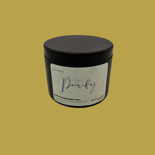 PURIFY | Coconut Wax Infused Beeswax Candle | On-The-Go Edition - 100g