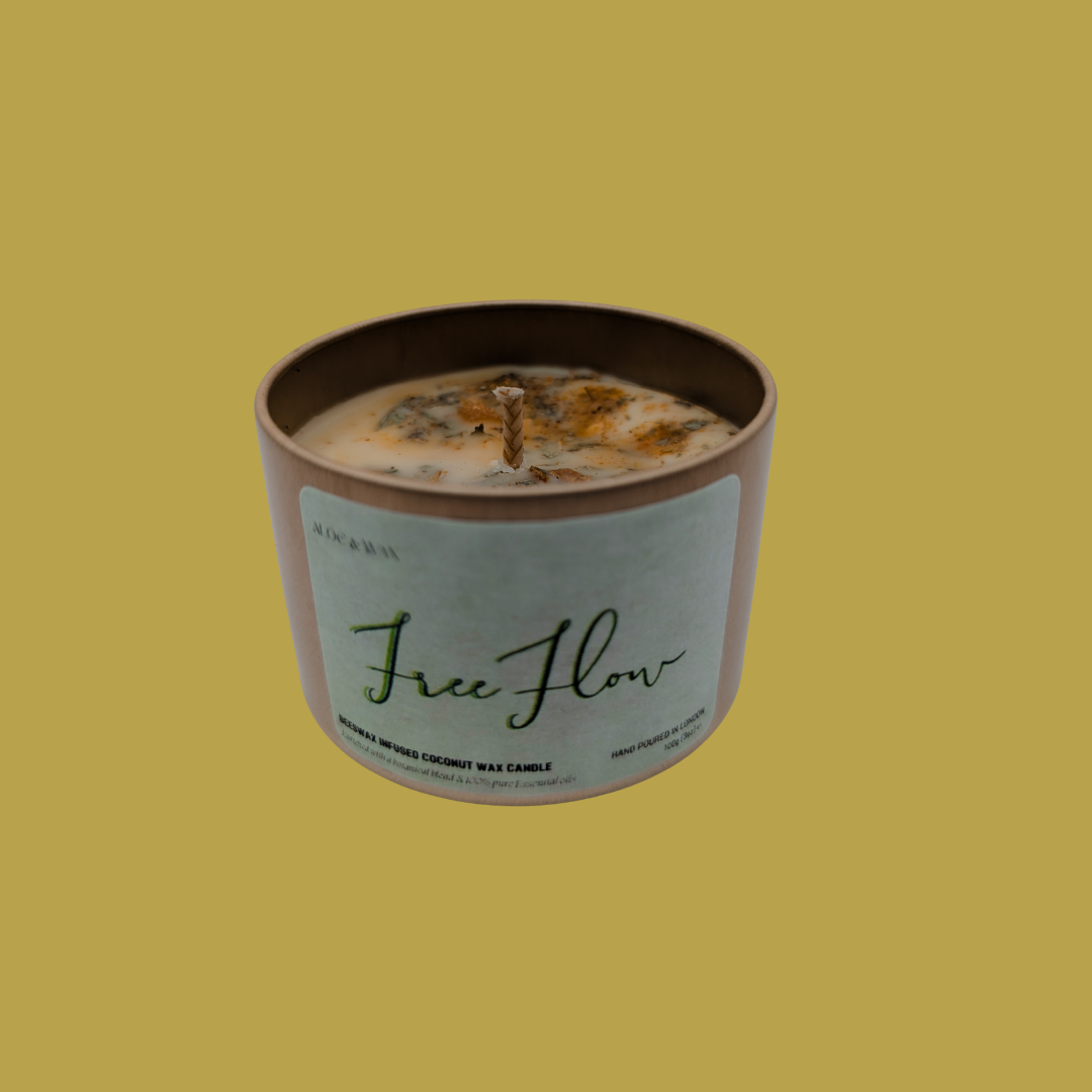 FREE~FLOW | Beeswax Infused Coconut Wax Candle | On-The-Go Edition - 100g